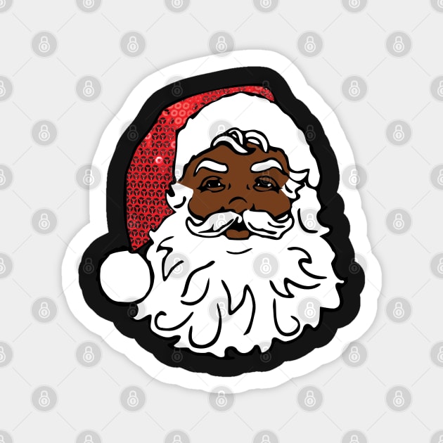 black santa claus christmas Sticker by gossiprag